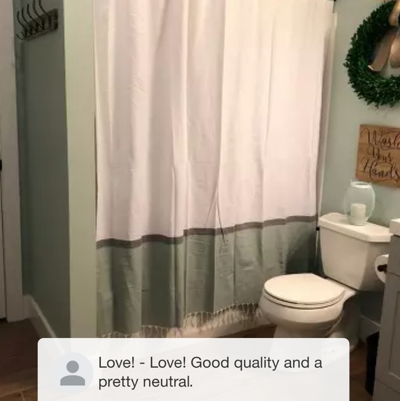 Woven Shower Curtain Green/White - Project 62 - Picture 15 of 16